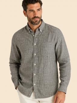 Camisa lino rayas